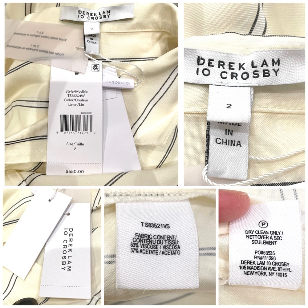 NWT Derek Lam 10 Crosby Utility Two-Piece Shirt Dress - Picture 16 of 16